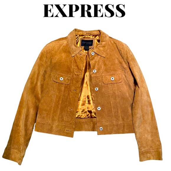 Express Jackets & Coats Rarevintage Express Genuine Suede Leather